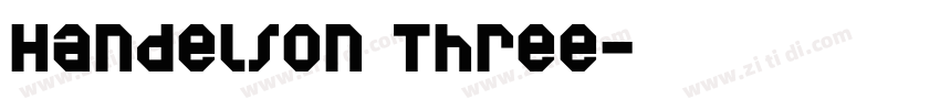 Handelson Three字体转换